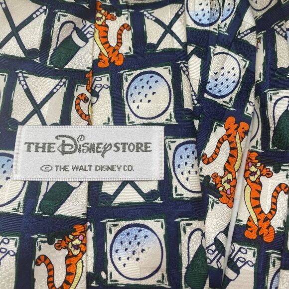 Disney Tigger & Goofy Men's Silk/Polyester Diamond/Golf Print Neck Tie 2 pcs - Picture 5 of 8